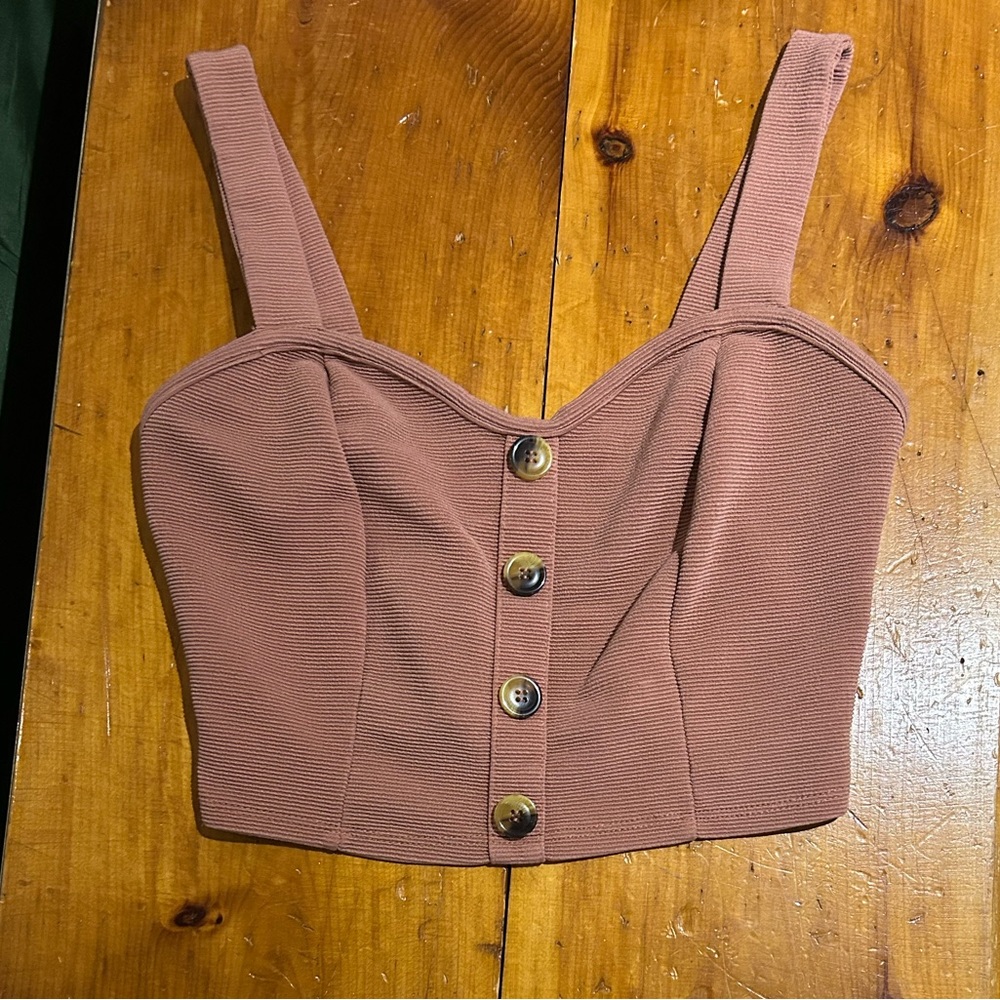 Bozzolo crop top with decorative buttons